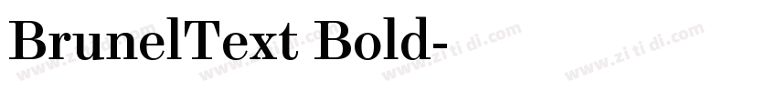 BrunelText Bold字体转换